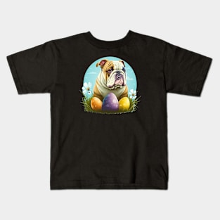 Easter Bulldog Kids T-Shirt